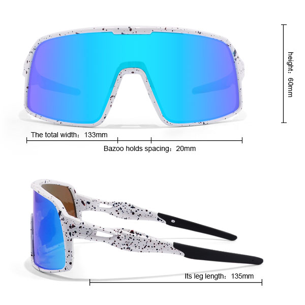 Óculos de sol esportivos para ciclismo com lente de revestimento espelhado - Bang Long