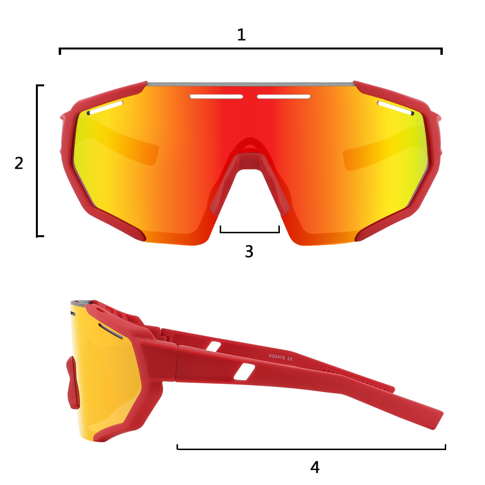 Óculos de sol esportivos infantis polarizados Revo com 3 lentes intercambiáveis ​​para ciclismo e corrida