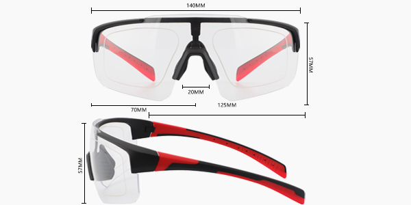 Óculos de sol polarizados reflexivos com lentes grandes para ciclismo esportivo - Bang Long