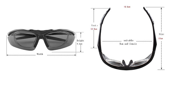 Multi óculos de sol intercambiáveis ​​do esporte das lentes para dar um ciclo - golpe por muito tempo