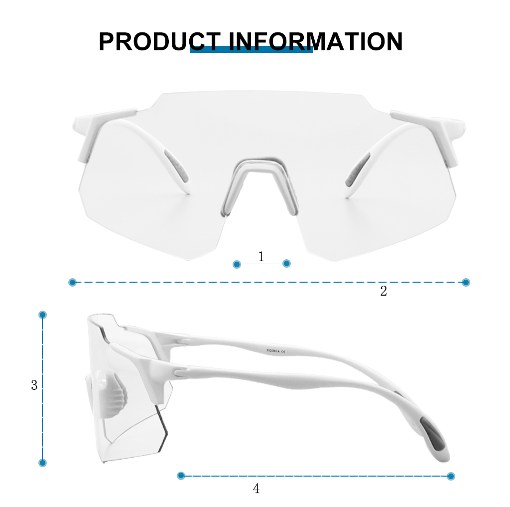 Lente cinza fotocromática UV400 para óculos de sol esportivos para ciclismo e corrida